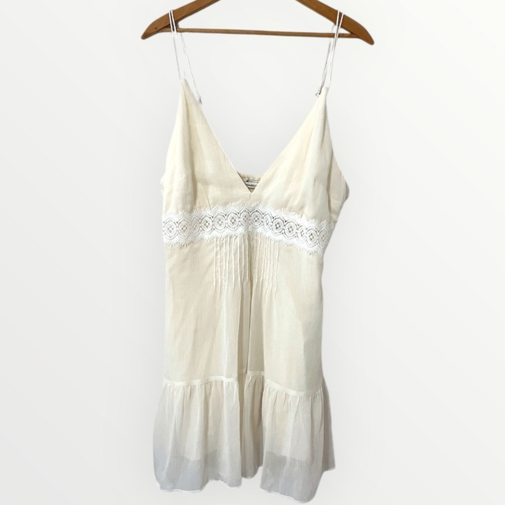 Abercrombie and Fitch Spaghetti Strap Babydoll Dress - lace trim XL NWT
